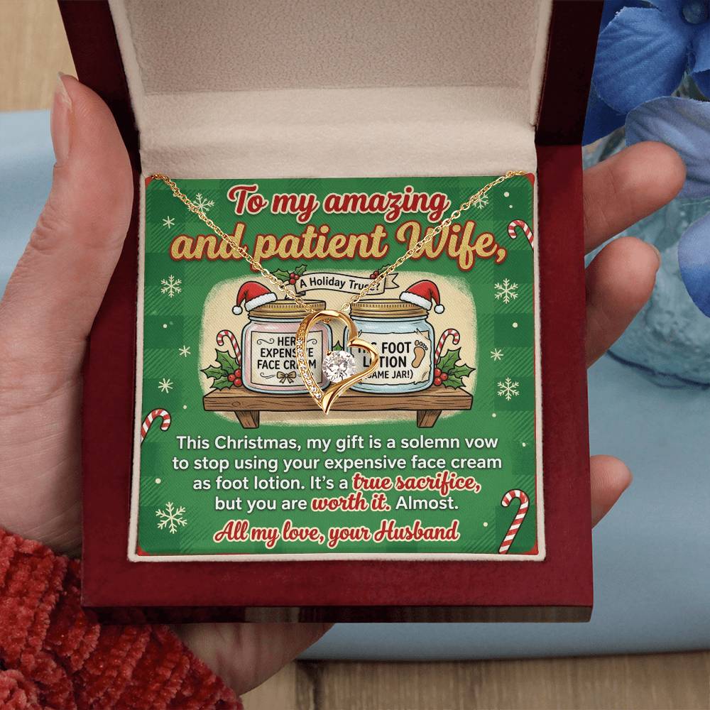 To My Wife Necklace From Husband, Funny Christmas Gift, Holiday Present for Her, Love Knot Necklace-LKN12201