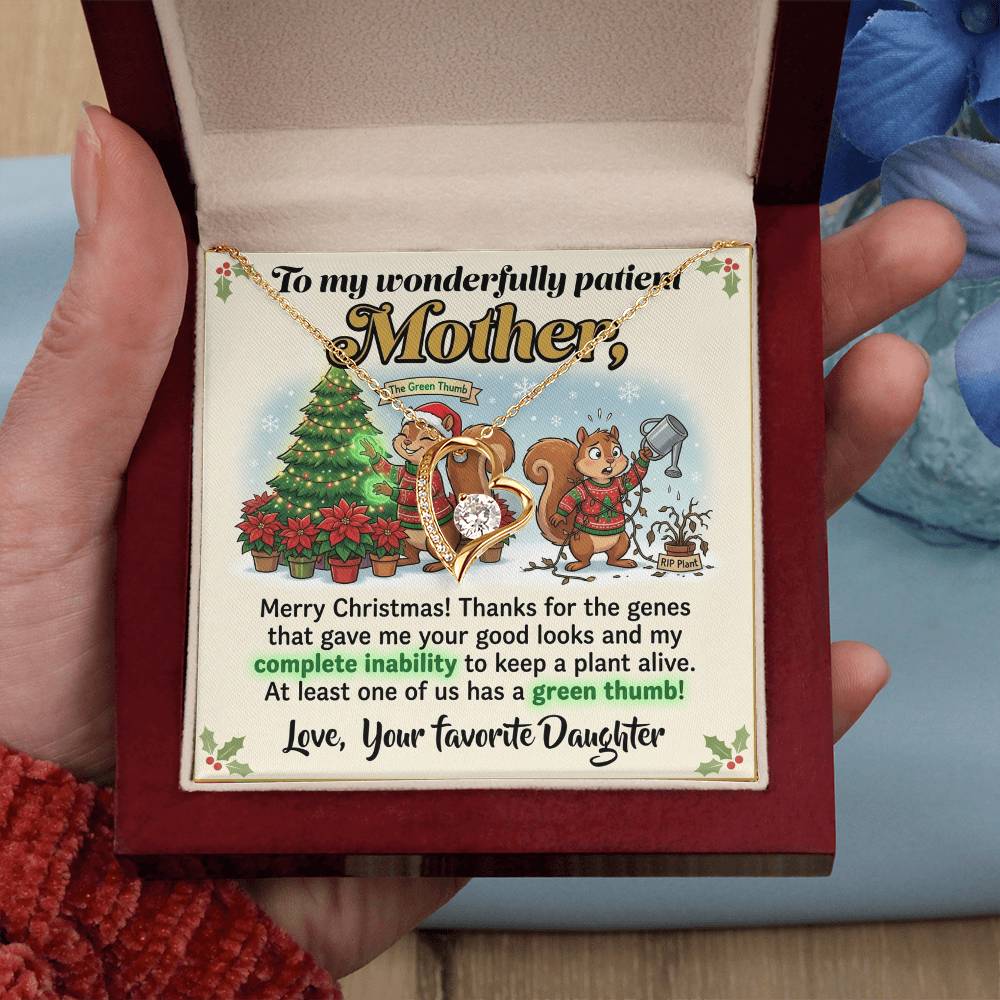 To My Mother Necklace From Daughter, Funny Christmas Gift For Mom, Holiday Present, Love Knot Necklace-LKN11476