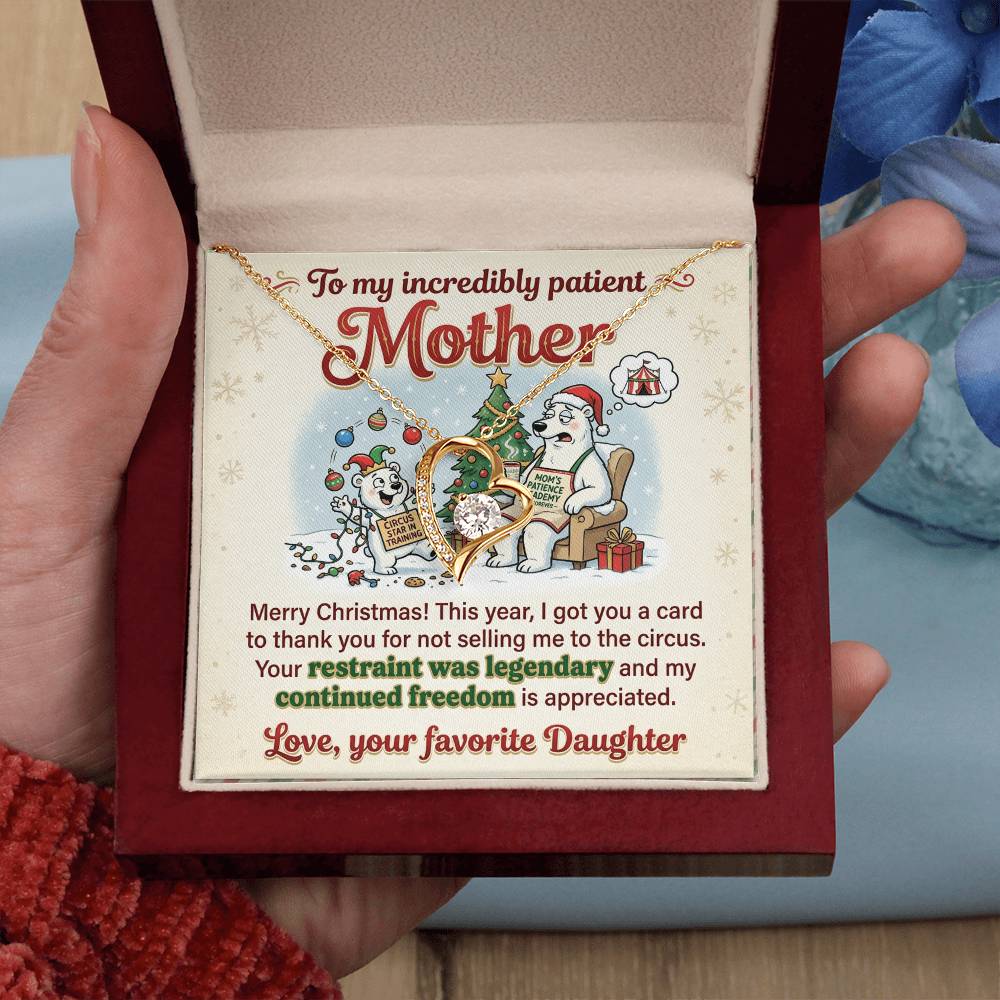 To My Mother Necklace From Daughter, Funny Christmas Gift For Mom, Holiday Appreciation Gift - Love Knot Necklace-LKN45568