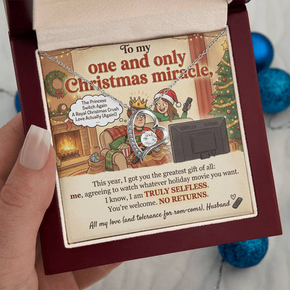 To My Wife Necklace From Husband, Funny Christmas Gift, Holiday Present for Her, Romantic Gift for Wife - Love Knot Necklace-LKN65965