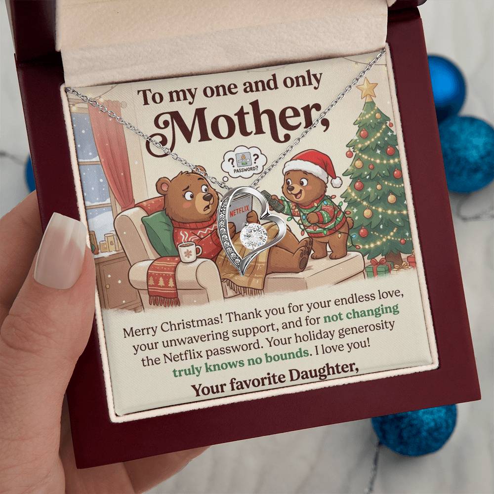 To My Mother Necklace From Daughter, Funny Christmas Gift For Mom, Mother Daughter Gift, Holiday Gift - Love Knot Necklace-LKN16112