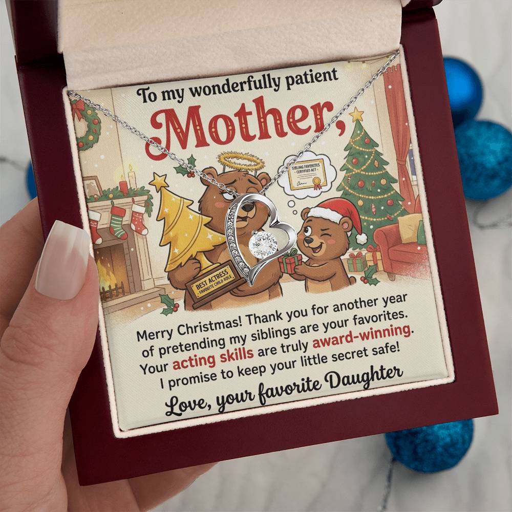 To My Mother Necklace From Daughter, Funny Christmas Gift for Mom, Mother's Day Gift, Love Knot Necklace-LKN88983