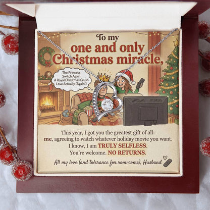 To My Wife Necklace From Husband, Funny Christmas Gift, Holiday Present for Her, Romantic Gift for Wife - Love Knot Necklace-LKN65965