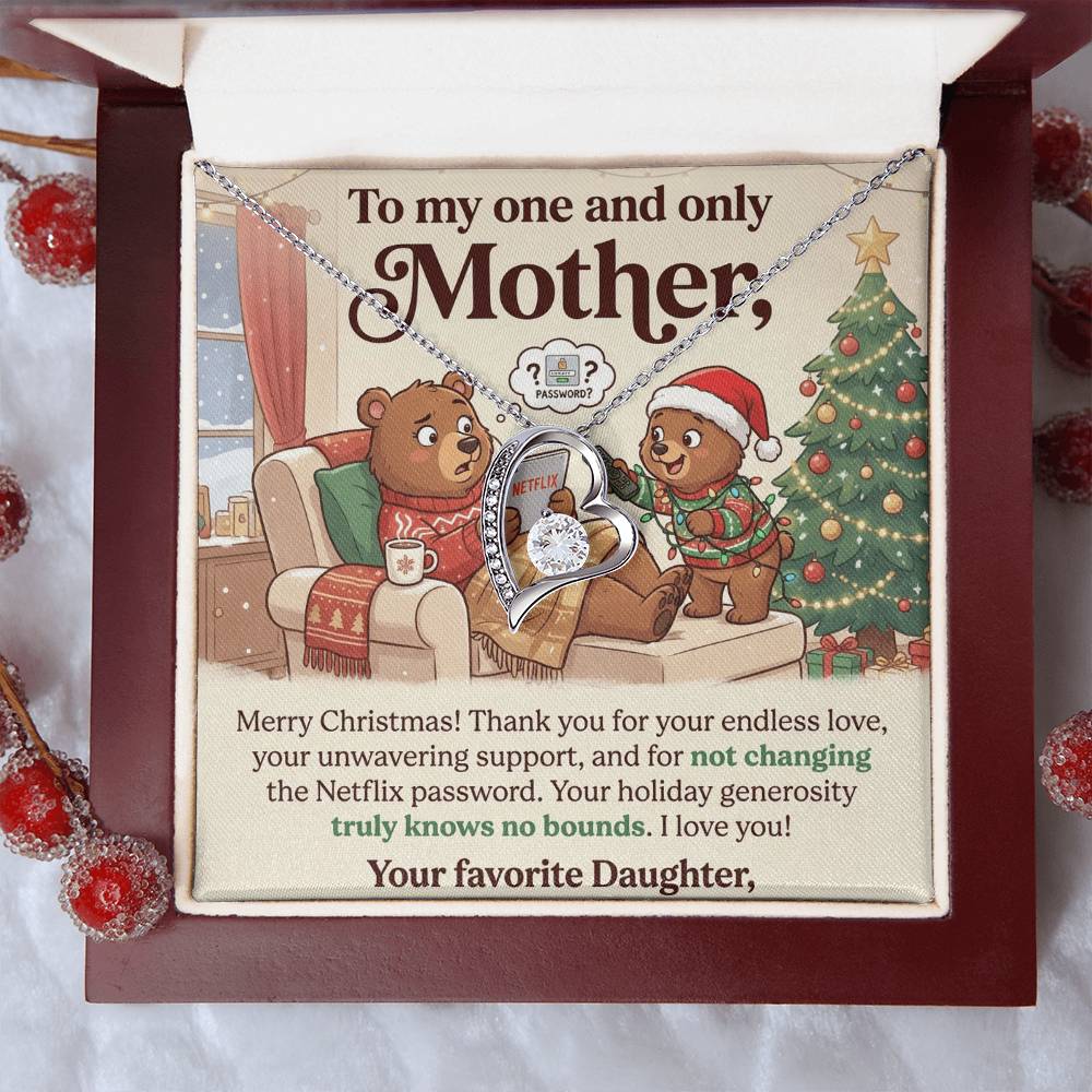 To My Mother Necklace From Daughter, Funny Christmas Gift For Mom, Mother Daughter Gift, Holiday Gift - Love Knot Necklace-LKN16112