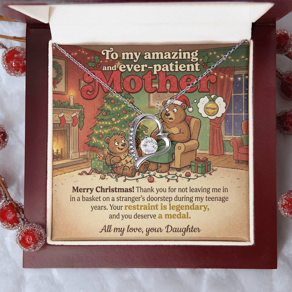 To My Mother Necklace From Daughter, Funny Christmas Gift For Mom, Mom Birthday Gift Idea - Love Knot Necklace-LKN21893