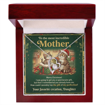 To My Mother Necklace From Daughter, Funny Christmas Gift For Mom, Holiday Present For Mother, Love Knot Necklace-LKN71723