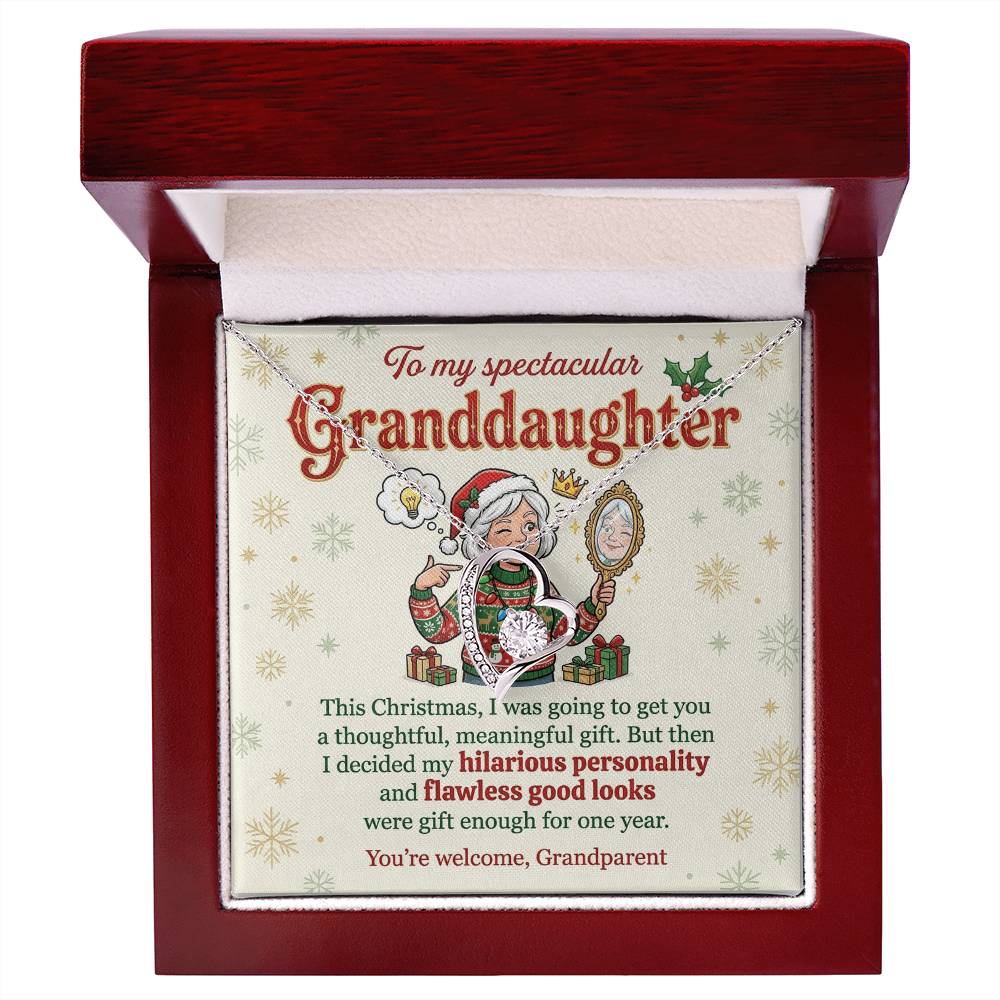 To My Granddaughter Necklace From Grandparent, Christmas Gift, Birthday Present For Her, My Greatest Pride Gift - Love Knot Necklace-LKN63044