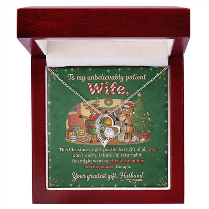 To My Wife Necklace From Husband, Funny Christmas Gift, Romantic Anniversary Gift for Her, Love Knot Necklace-LKN50129