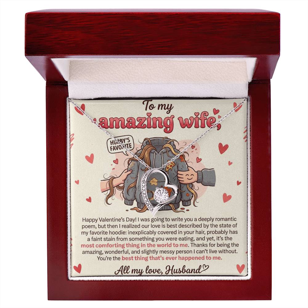 To My Wife Necklace From Husband, Funny Valentine's Day Gift, Romantic Gift For Her, Love Knot Necklace-LKN31574