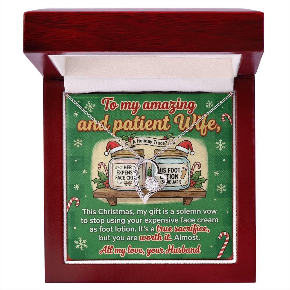 To My Wife Necklace From Husband, Funny Christmas Gift, Holiday Present for Her, Love Knot Necklace-LKN12201