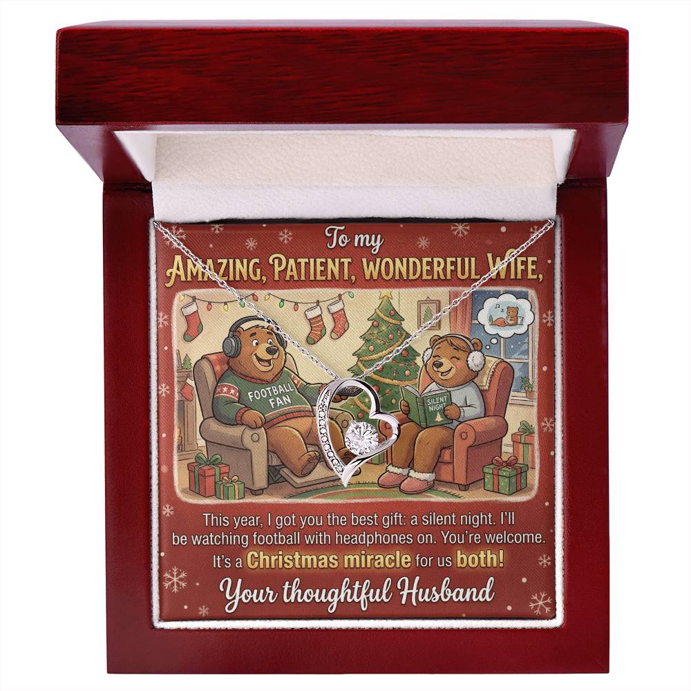 To My Wife Necklace From Husband, Funny Christmas Gift for Her, Xmas Romantic Gift - Love Knot Necklace-LKN73723