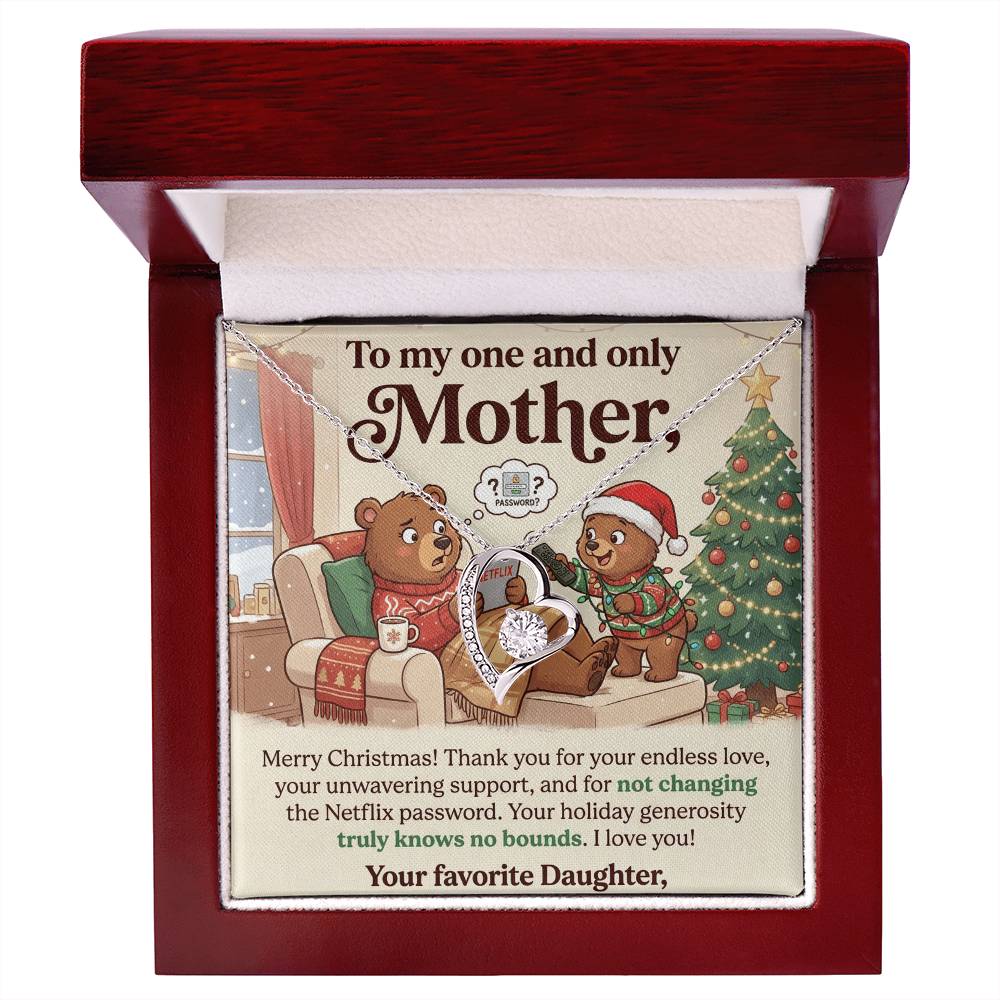 To My Mother Necklace From Daughter, Funny Christmas Gift For Mom, Mother Daughter Gift, Holiday Gift - Love Knot Necklace-LKN16112