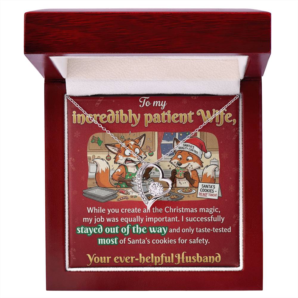 To My Wife Necklace From Husband, Funny Christmas Gift, Holiday Gift for Wife, Love Knot Necklace-LKN62322