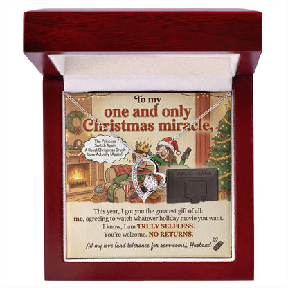 To My Wife Necklace From Husband, Funny Christmas Gift, Holiday Present for Her, Romantic Gift for Wife - Love Knot Necklace-LKN65965