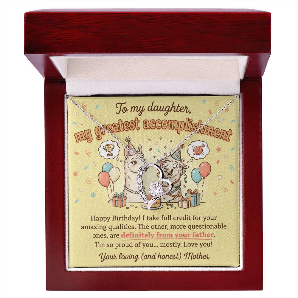 To My Daughter Necklace From Mother - Funny Birthday Gift, Mom and Daughter Gift - Love Knot Necklace-LKN97263