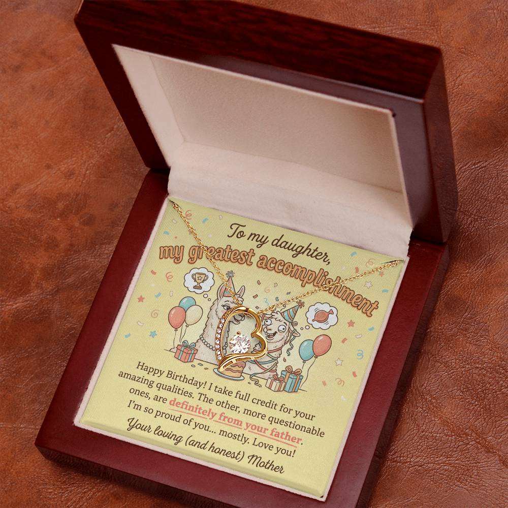 To My Daughter Necklace From Mother - Funny Birthday Gift, Mom and Daughter Gift - Love Knot Necklace-LKN97263