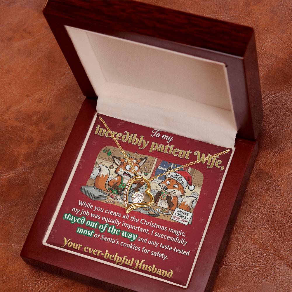 To My Wife Necklace From Husband, Funny Christmas Gift, Holiday Gift for Wife, Love Knot Necklace-LKN62322