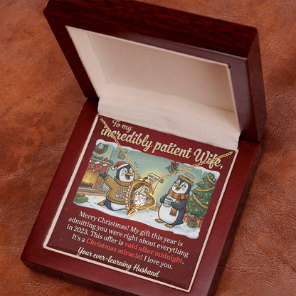 To My Wife Necklace From Husband, Funny Christmas Gift, Admitting You Were Right Xmas Present for Her, Love Knot Necklace-LKN65688