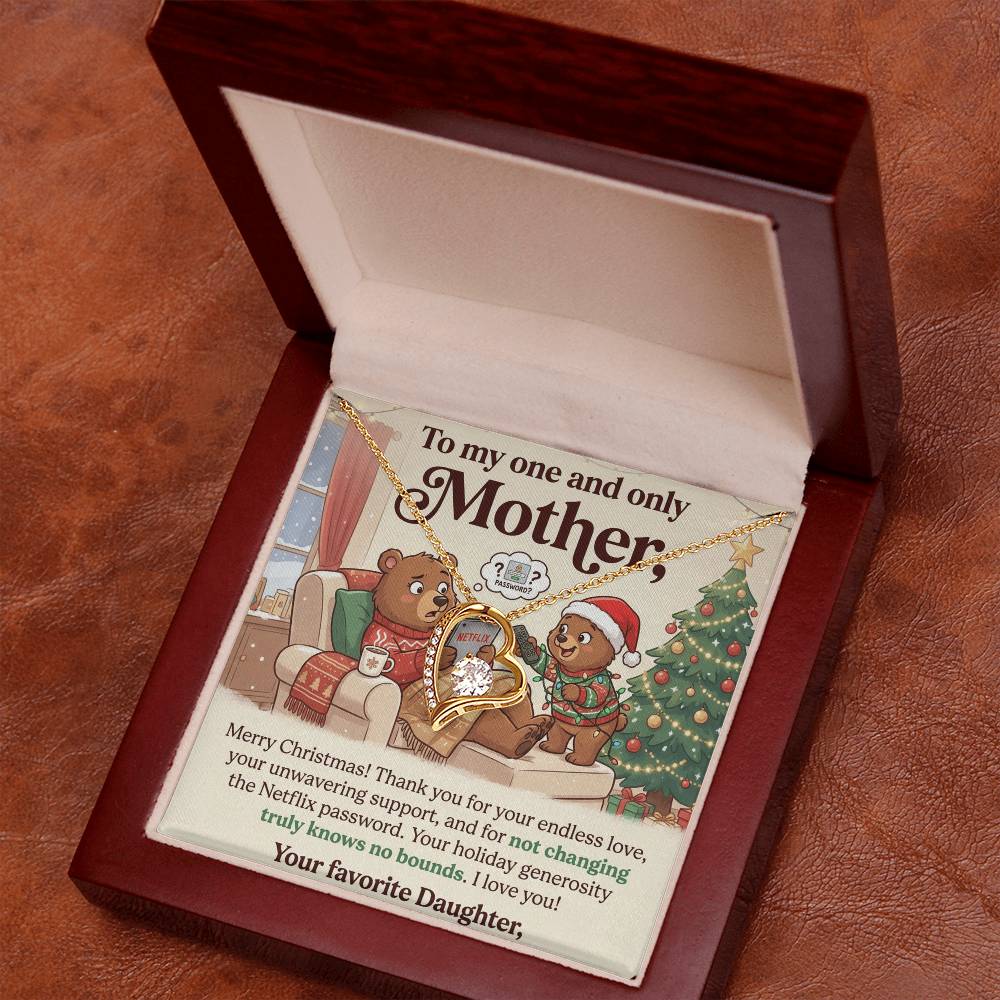 To My Mother Necklace From Daughter, Funny Christmas Gift For Mom, Mother Daughter Gift, Holiday Gift - Love Knot Necklace-LKN16112