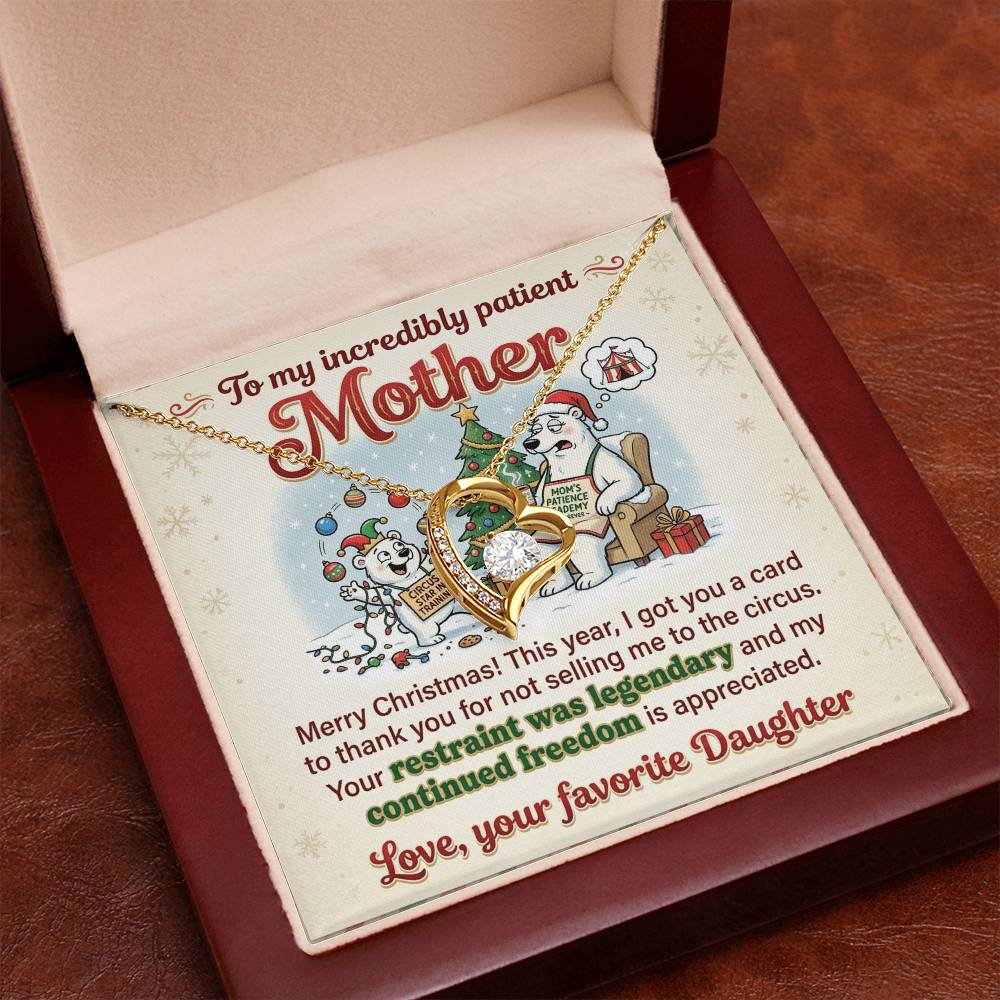 To My Mother Necklace From Daughter, Funny Christmas Gift For Mom, Holiday Appreciation Gift - Love Knot Necklace-LKN45568