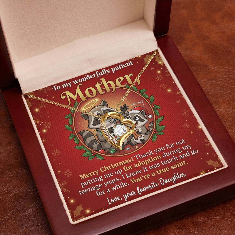 To My Mother Necklace From Daughter, Funny Christmas Gift, Birthday Gift for Mom from Daughter - Love Knot Necklace-LKN74211