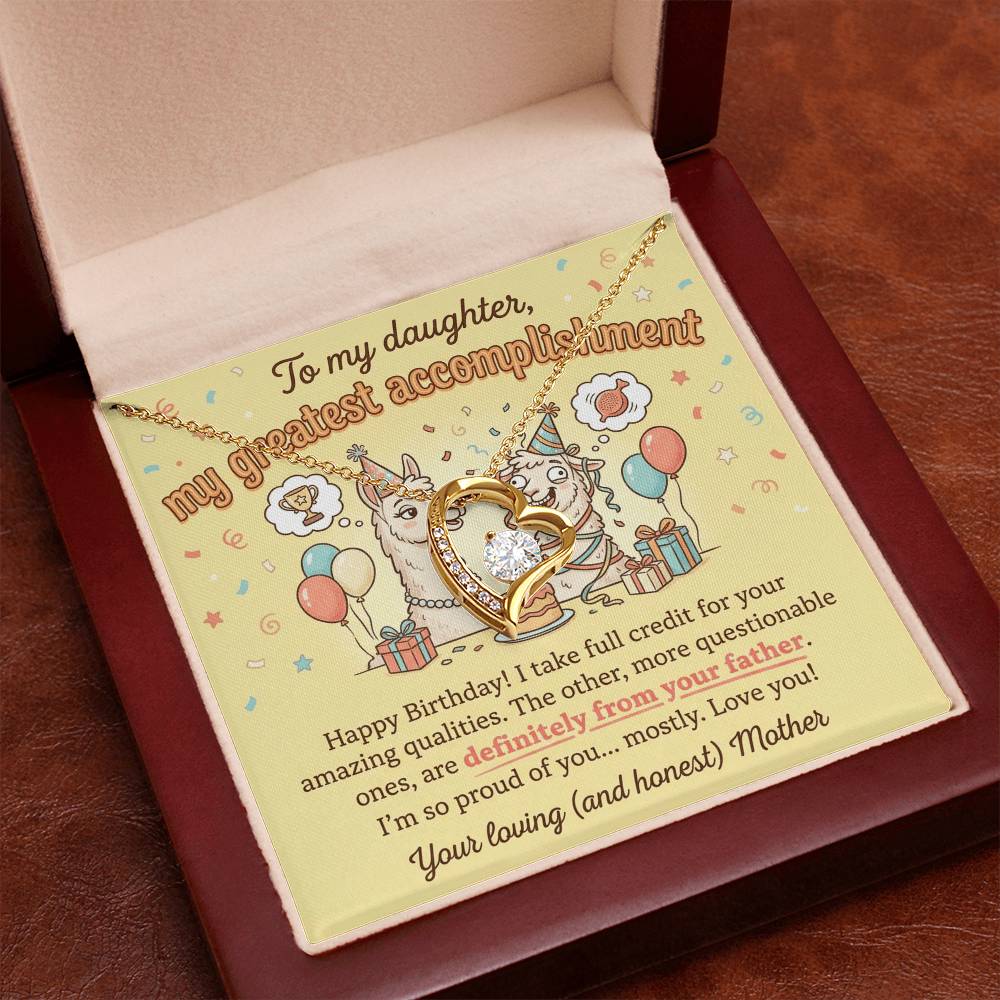 To My Daughter Necklace From Mother - Funny Birthday Gift, Mom and Daughter Gift - Love Knot Necklace-LKN97263
