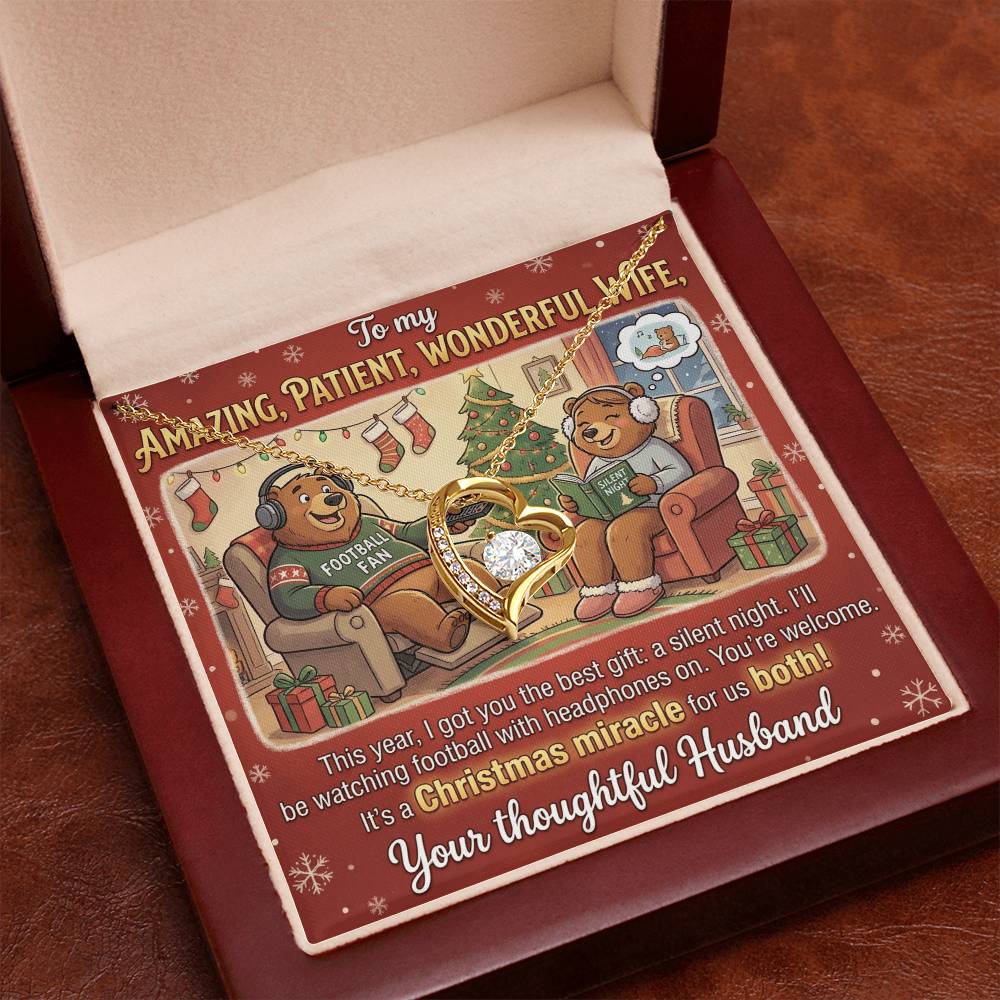 To My Wife Necklace From Husband, Funny Christmas Gift for Her, Xmas Romantic Gift - Love Knot Necklace-LKN73723