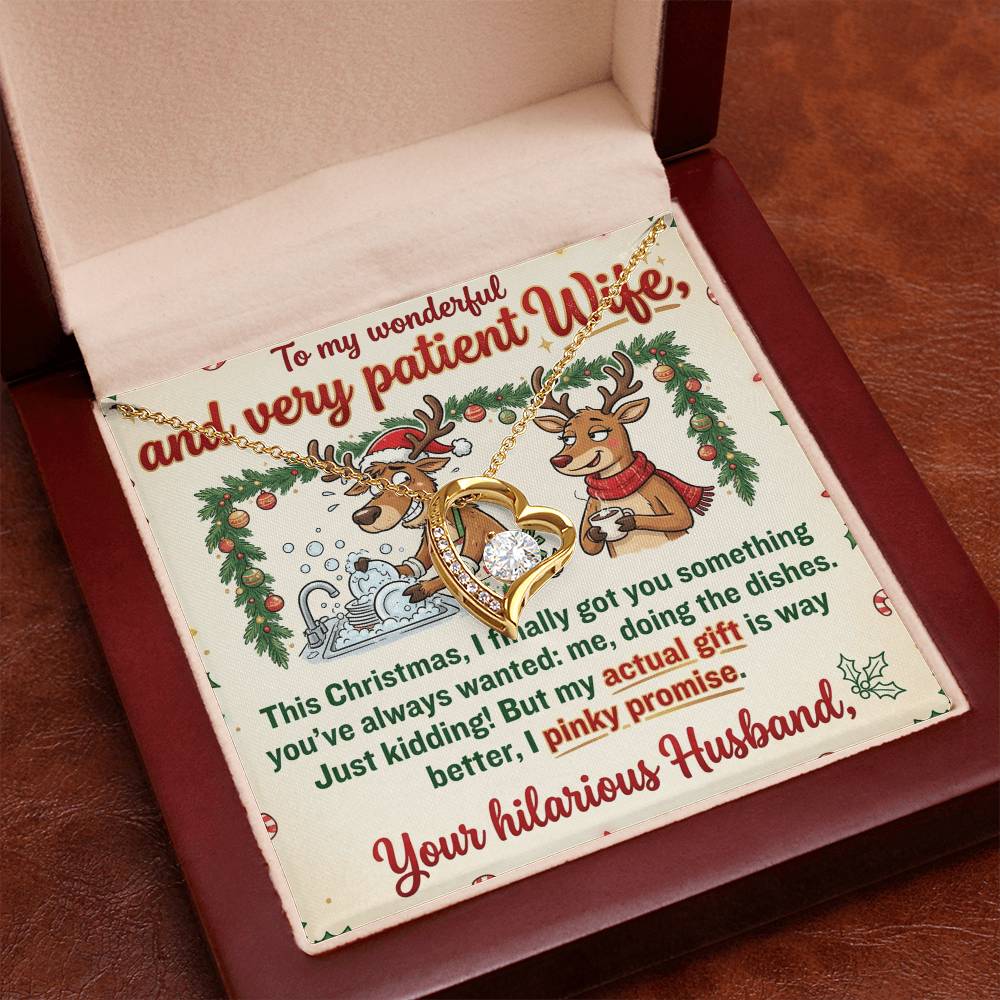 To My Wife Necklace From Husband, Funny Christmas Gift For Her, Hilarious Present For Wife - Love Knot Necklace-LKN17135