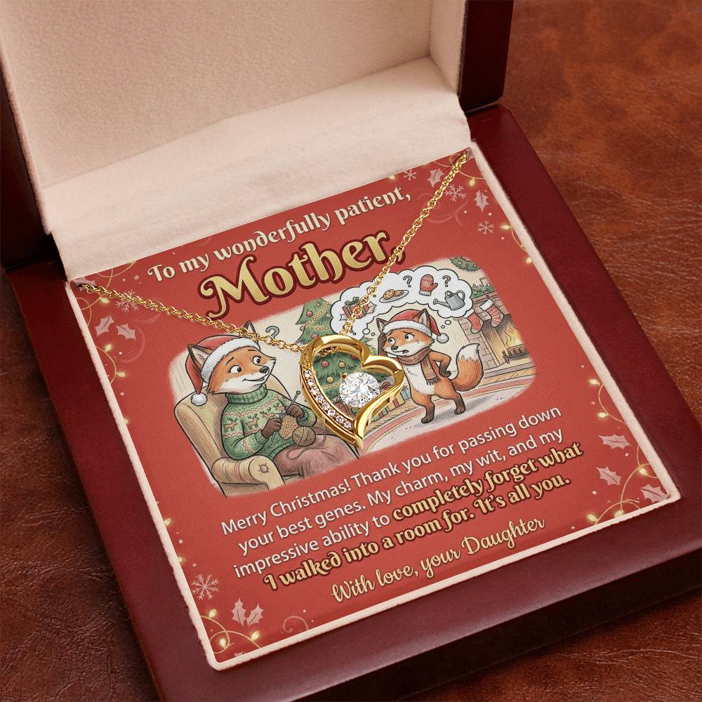 To My Mother Necklace From Daughter, Funny Christmas Gift for Mom, Xmas Present, Sentimental Gift from Daughter, Love Knot Necklace-LKN34947