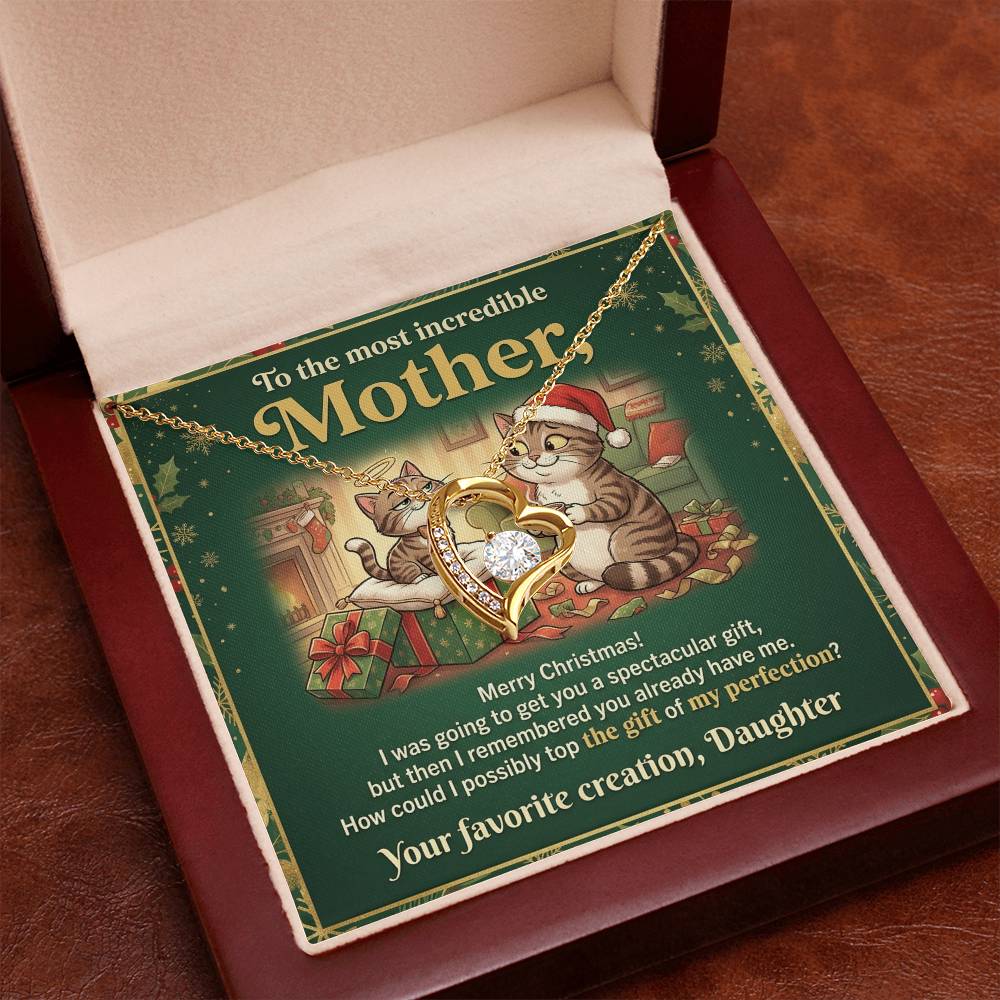 To My Mother Necklace From Daughter, Funny Christmas Gift For Mom, Holiday Present For Mother, Love Knot Necklace-LKN71723