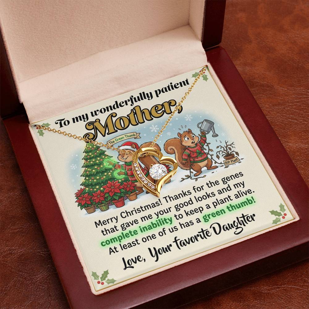 To My Mother Necklace From Daughter, Funny Christmas Gift For Mom, Holiday Present, Love Knot Necklace-LKN11476