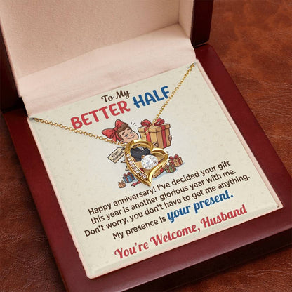 To My Wife Necklace From Husband, Funny Anniversary Gift For Her, Romantic Gift Idea - Love Knot Necklace-LKN52396