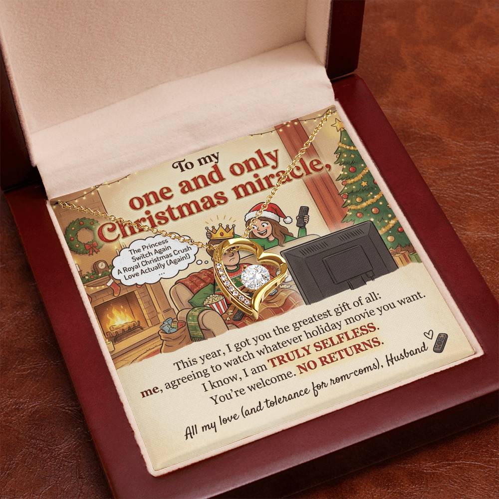 To My Wife Necklace From Husband, Funny Christmas Gift, Holiday Present for Her, Romantic Gift for Wife - Love Knot Necklace-LKN65965