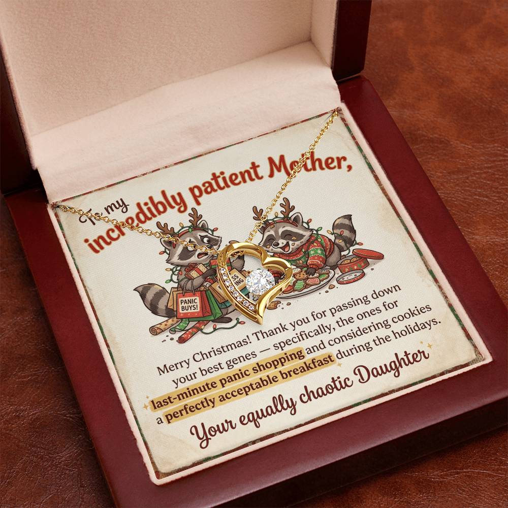 To My Mother Necklace From Daughter, Funny Christmas Gift, Holiday Gift for Mom - Love Knot Necklace-LKN87186