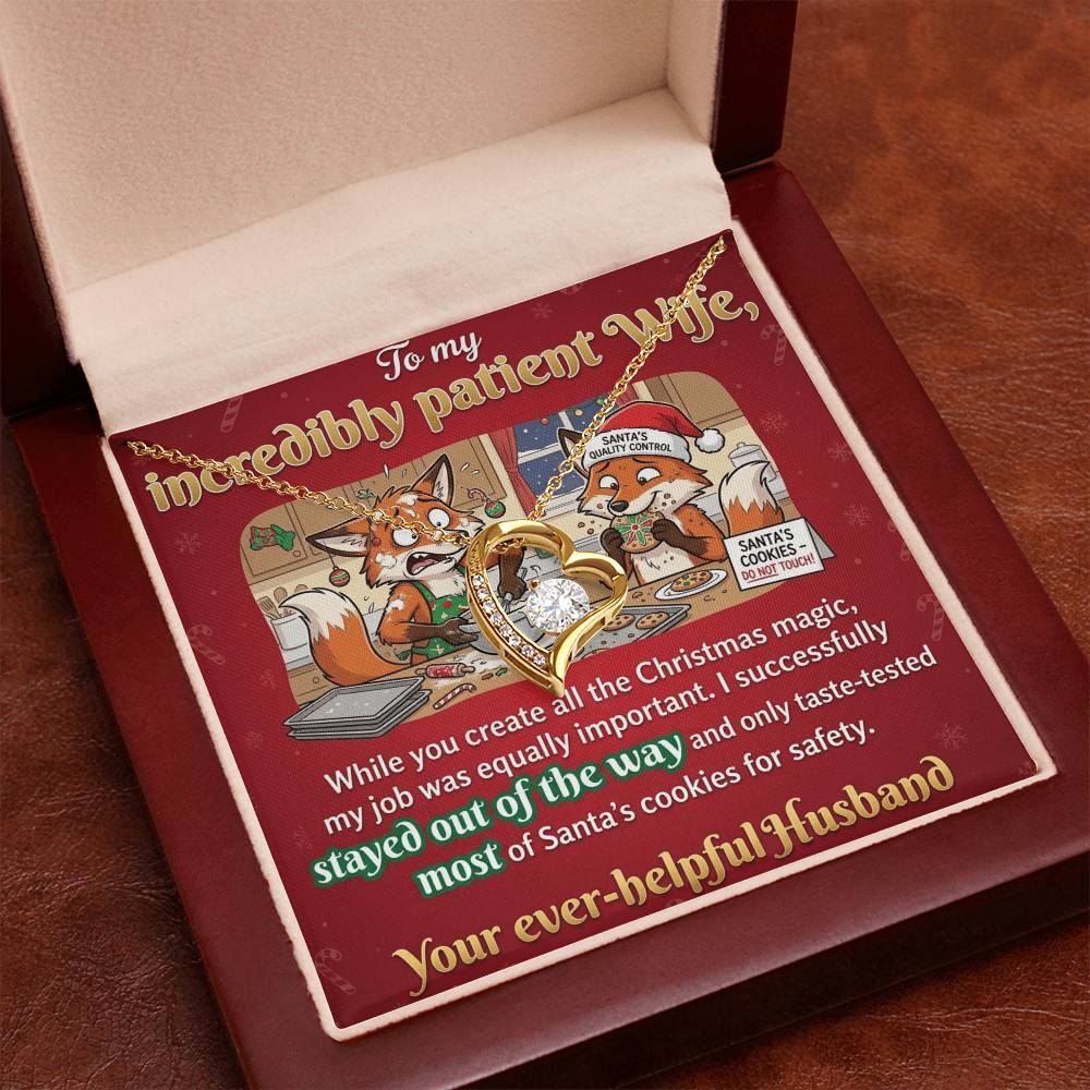 To My Wife Necklace From Husband, Funny Christmas Gift, Holiday Gift for Wife, Love Knot Necklace-LKN62322