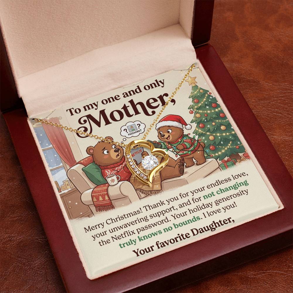 To My Mother Necklace From Daughter, Funny Christmas Gift For Mom, Mother Daughter Gift, Holiday Gift - Love Knot Necklace-LKN16112