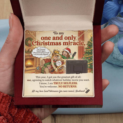 To My Wife Necklace From Husband, Funny Christmas Gift, Holiday Present for Her, Romantic Gift for Wife - Love Knot Necklace-LKN65965