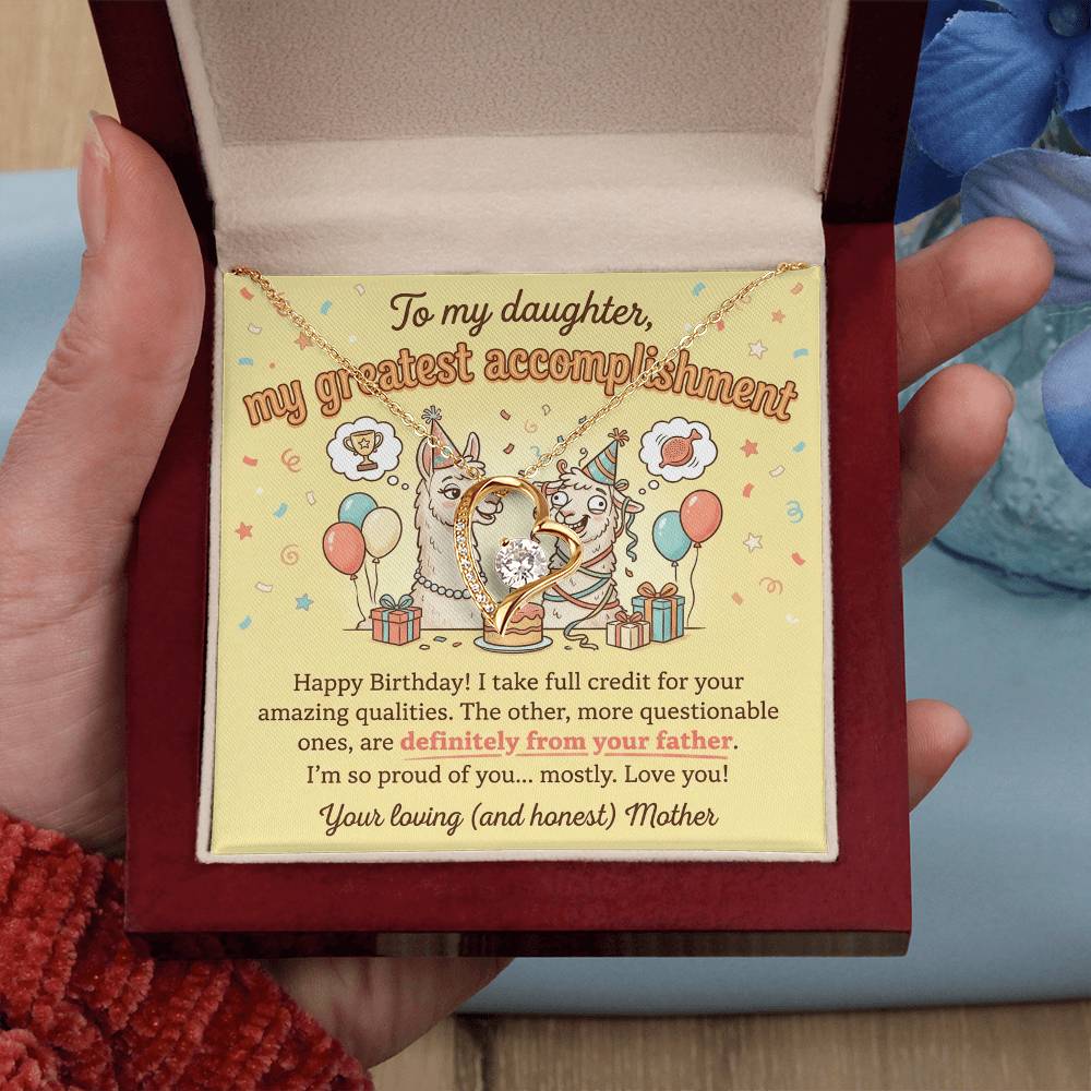 To My Daughter Necklace From Mother - Funny Birthday Gift, Mom and Daughter Gift - Love Knot Necklace-LKN97263