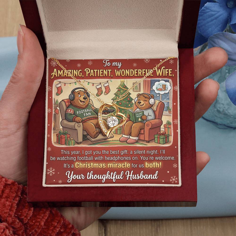 To My Wife Necklace From Husband, Funny Christmas Gift for Her, Xmas Romantic Gift - Love Knot Necklace-LKN73723