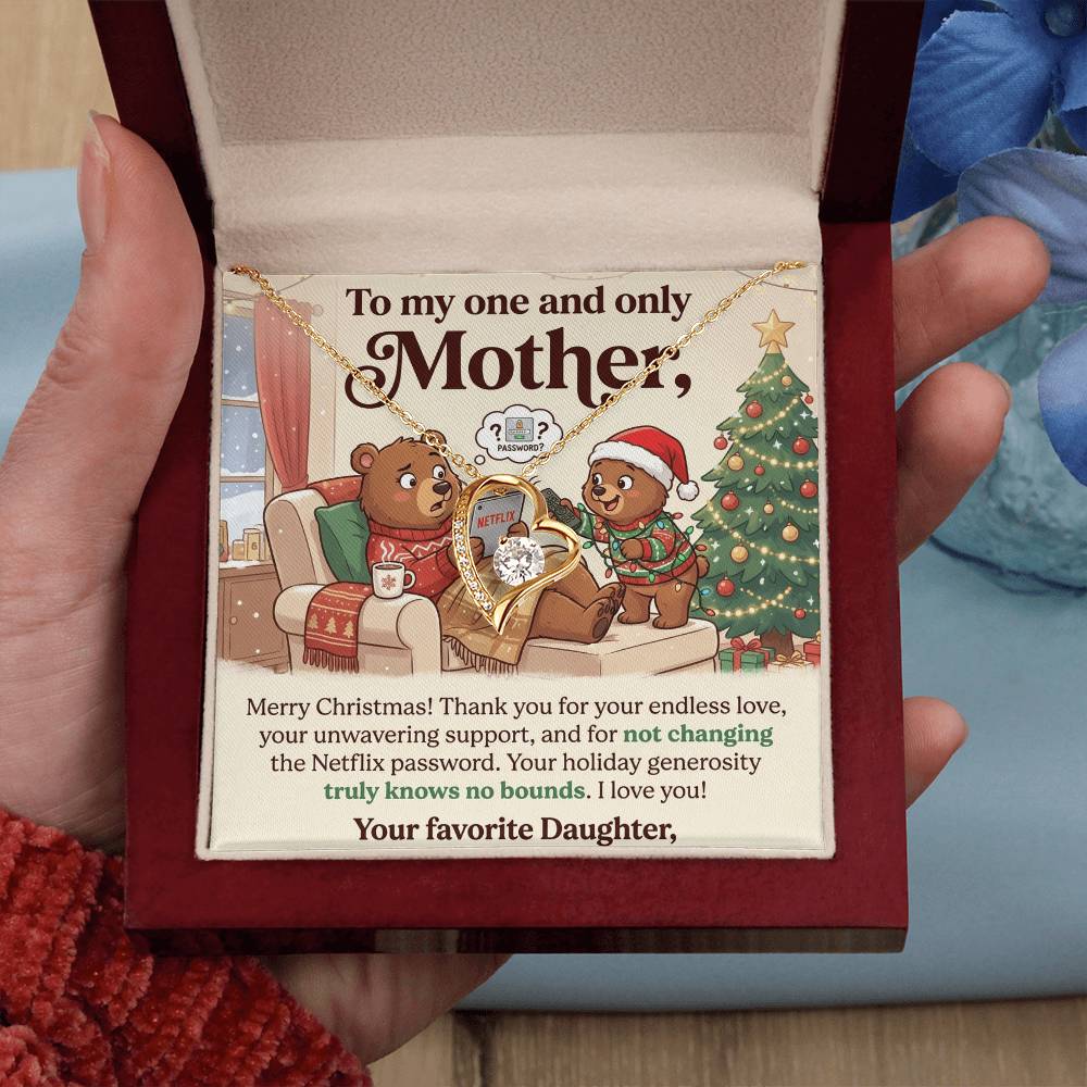 To My Mother Necklace From Daughter, Funny Christmas Gift For Mom, Mother Daughter Gift, Holiday Gift - Love Knot Necklace-LKN16112