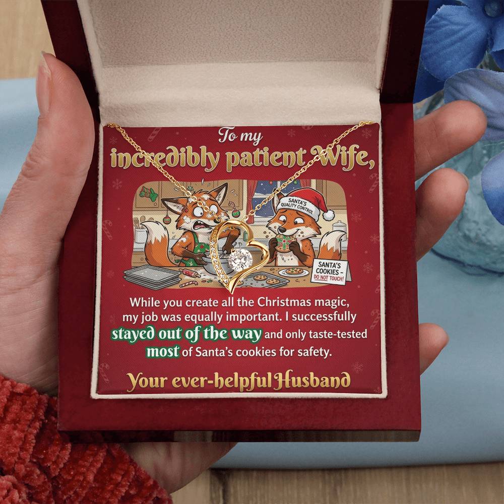 To My Wife Necklace From Husband, Funny Christmas Gift, Holiday Gift for Wife, Love Knot Necklace-LKN62322