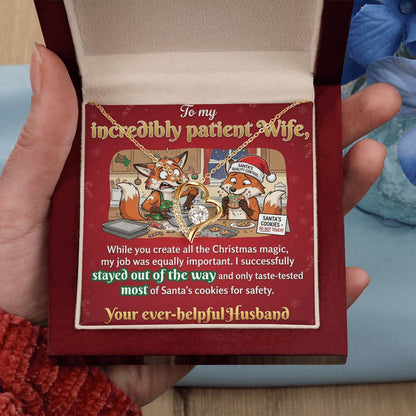 To My Wife Necklace From Husband, Funny Christmas Gift, Holiday Gift for Wife, Love Knot Necklace-LKN62322