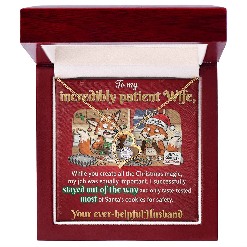 To My Wife Necklace From Husband, Funny Christmas Gift, Holiday Gift for Wife, Love Knot Necklace-LKN62322