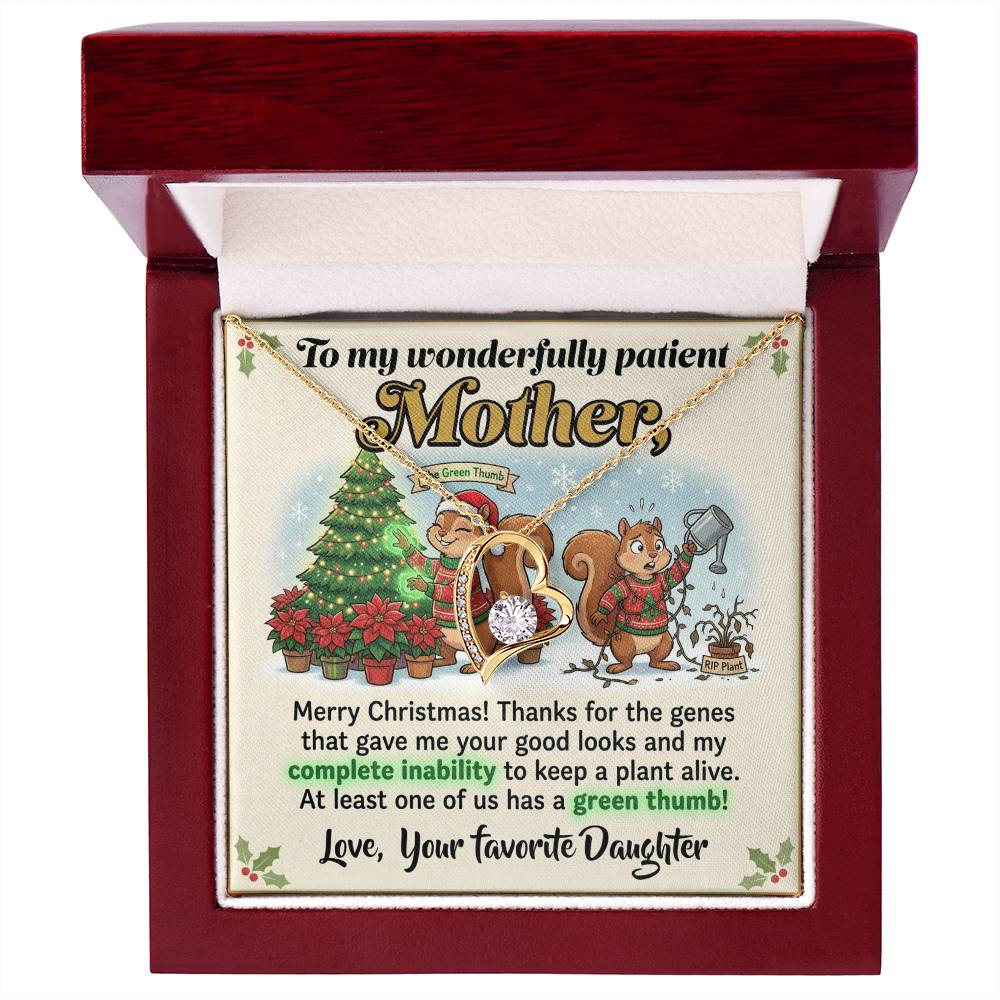 To My Mother Necklace From Daughter, Funny Christmas Gift For Mom, Holiday Present, Love Knot Necklace-LKN11476