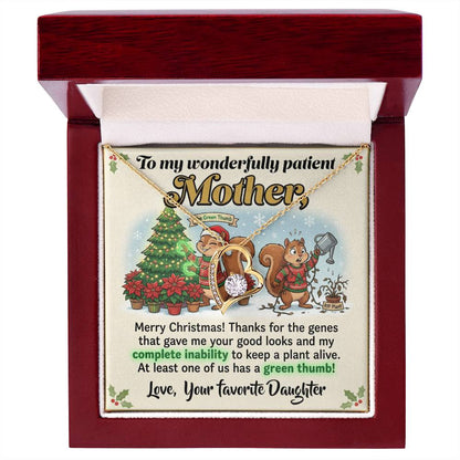 To My Mother Necklace From Daughter, Funny Christmas Gift For Mom, Holiday Present, Love Knot Necklace-LKN11476