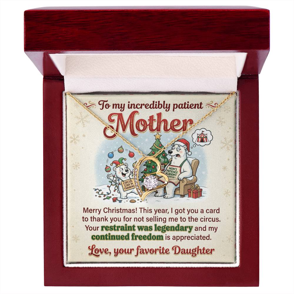 To My Mother Necklace From Daughter, Funny Christmas Gift For Mom, Holiday Appreciation Gift - Love Knot Necklace-LKN45568