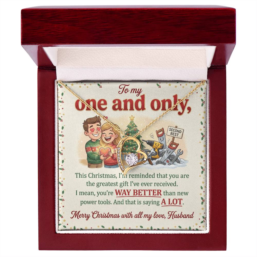 To My Husband Necklace From Wife, Funny Christmas Gift For Him, Anniversary Gift - Love Knot Necklace-LKN27001