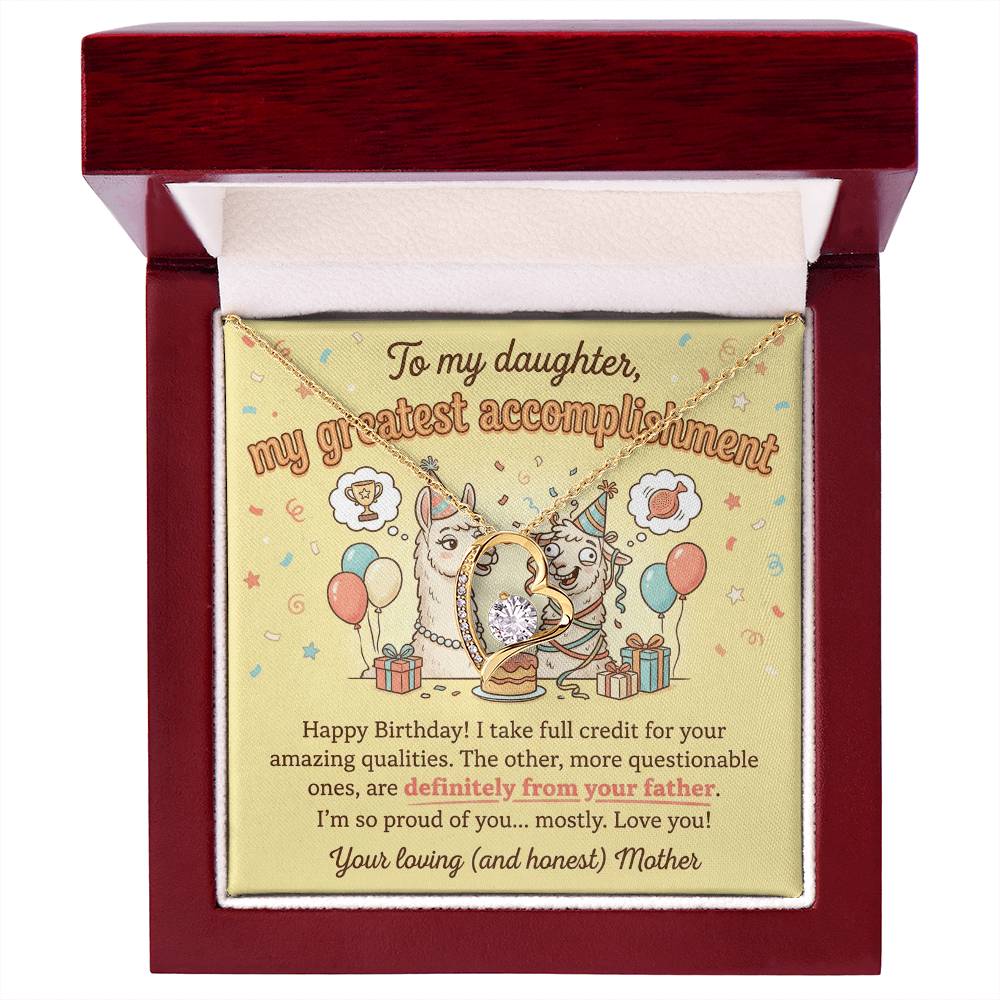 To My Daughter Necklace From Mother - Funny Birthday Gift, Mom and Daughter Gift - Love Knot Necklace-LKN97263