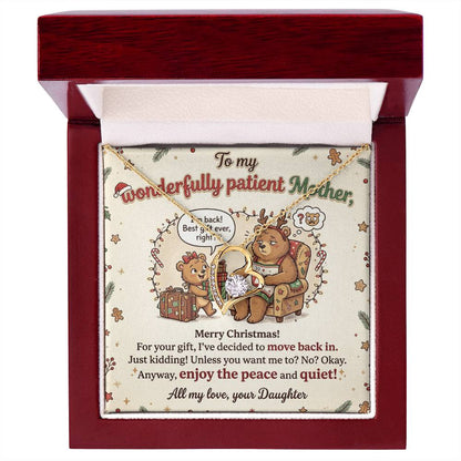 To My Mother Necklace From Daughter - Funny Christmas Gift For Mom, Holiday Present, Love Knot Necklace-LKN88179