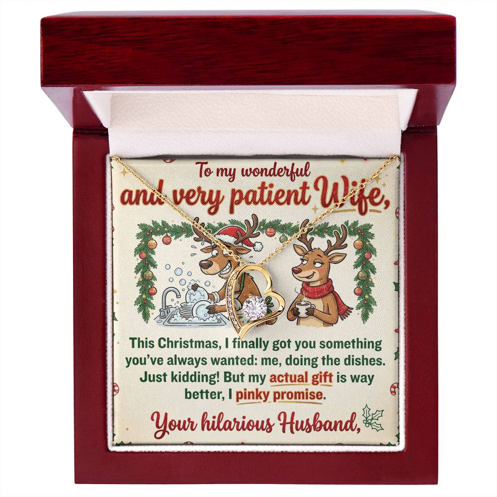 To My Wife Necklace From Husband, Funny Christmas Gift For Her, Hilarious Present For Wife - Love Knot Necklace-LKN17135